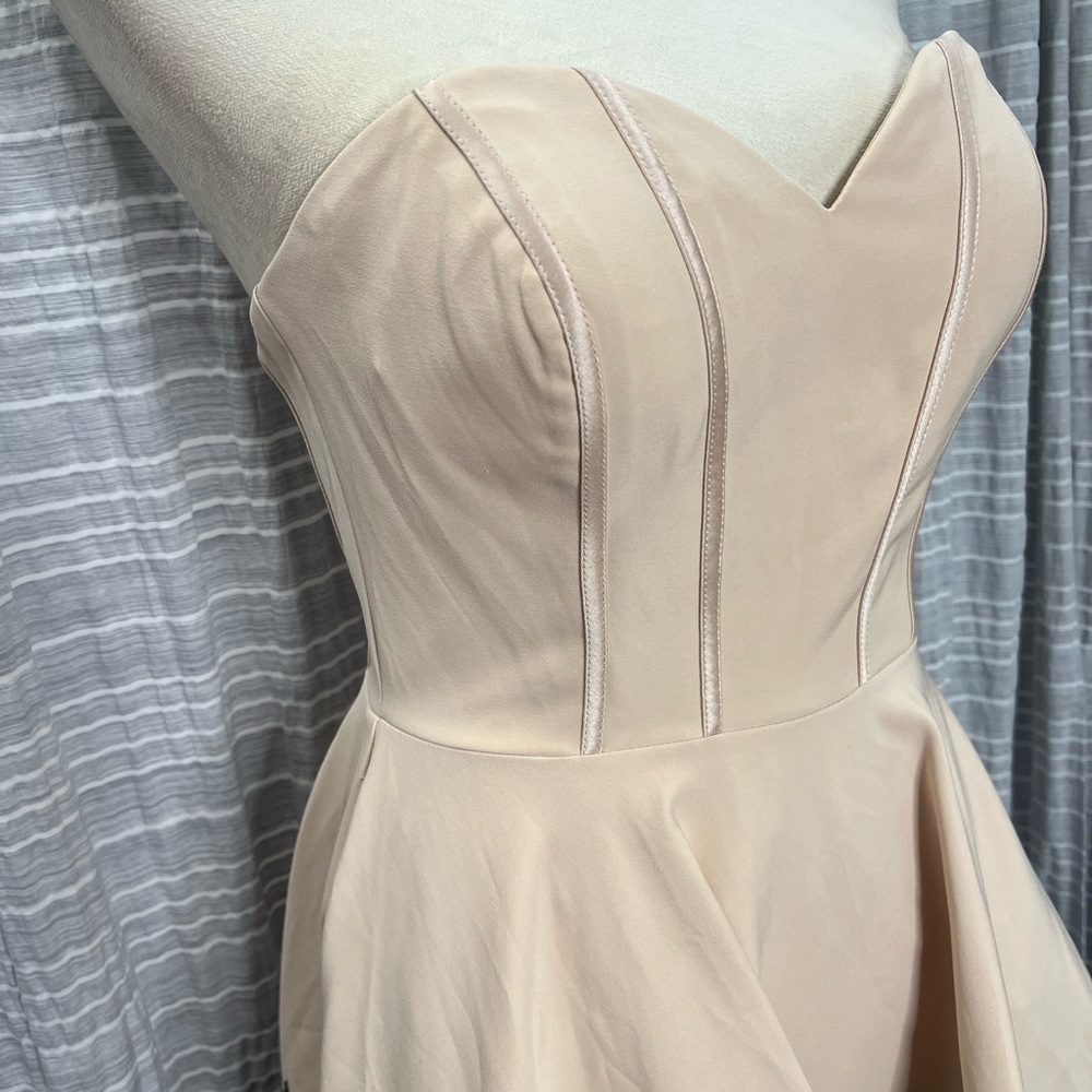 Tiffany Designs Blush/ Gunmetal Mini Dress - Picture 5 of 8